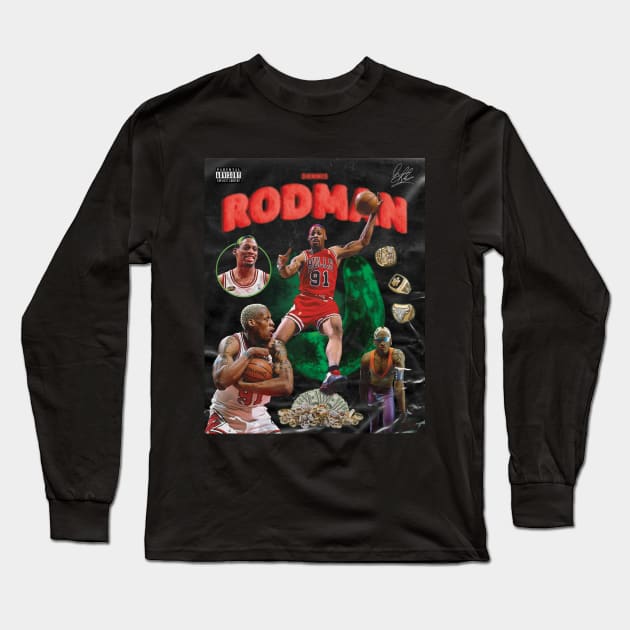 NBA Legend - Rodman Long Sleeve T-Shirt by O.G. Players